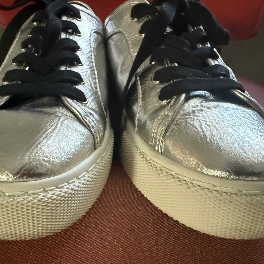 Super Shiny Silver Women's Sneakers